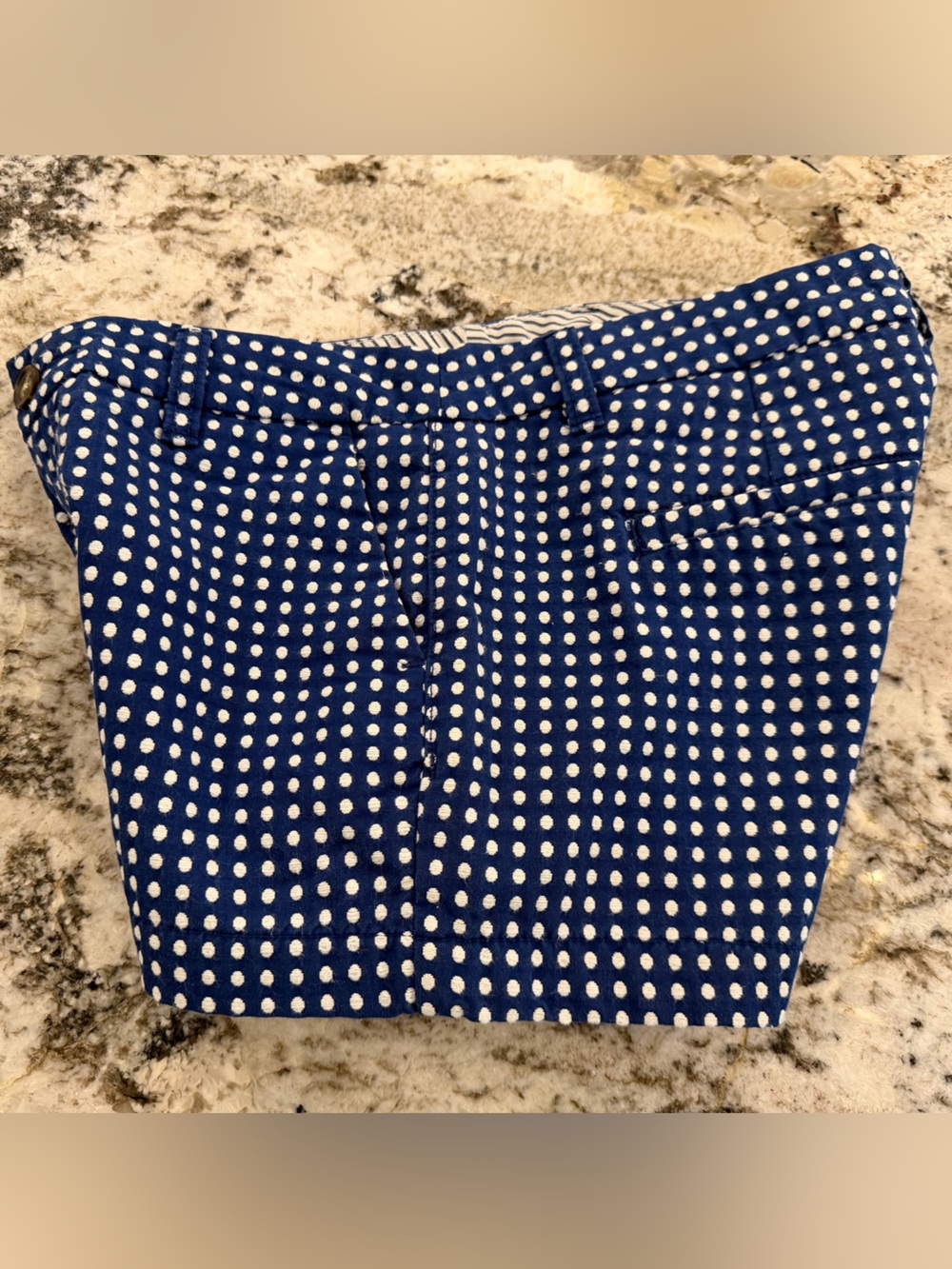 Merona Navy Blue Polka Dot Flat Front Shorts